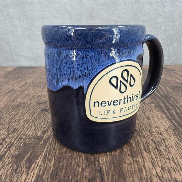 Deneen Pottery Hand Thrown Coffee Mug Never Thirst Life Flows Birmingham Alabama - Picture 8 of 11